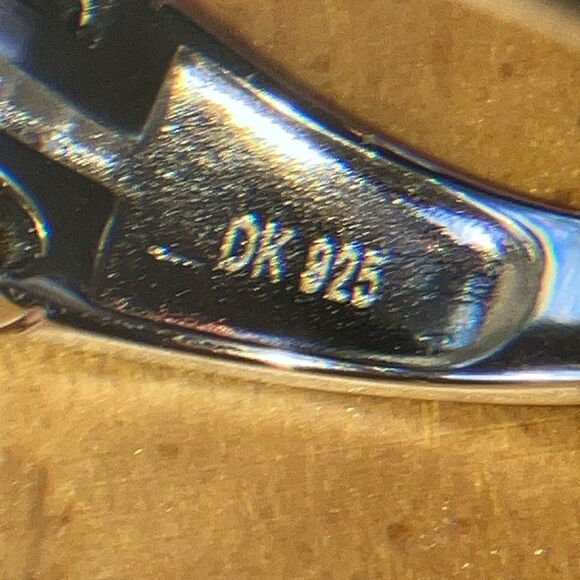 Natural Black Spinel Sterling Silver Ring Size 8 - Picture 6 of 9